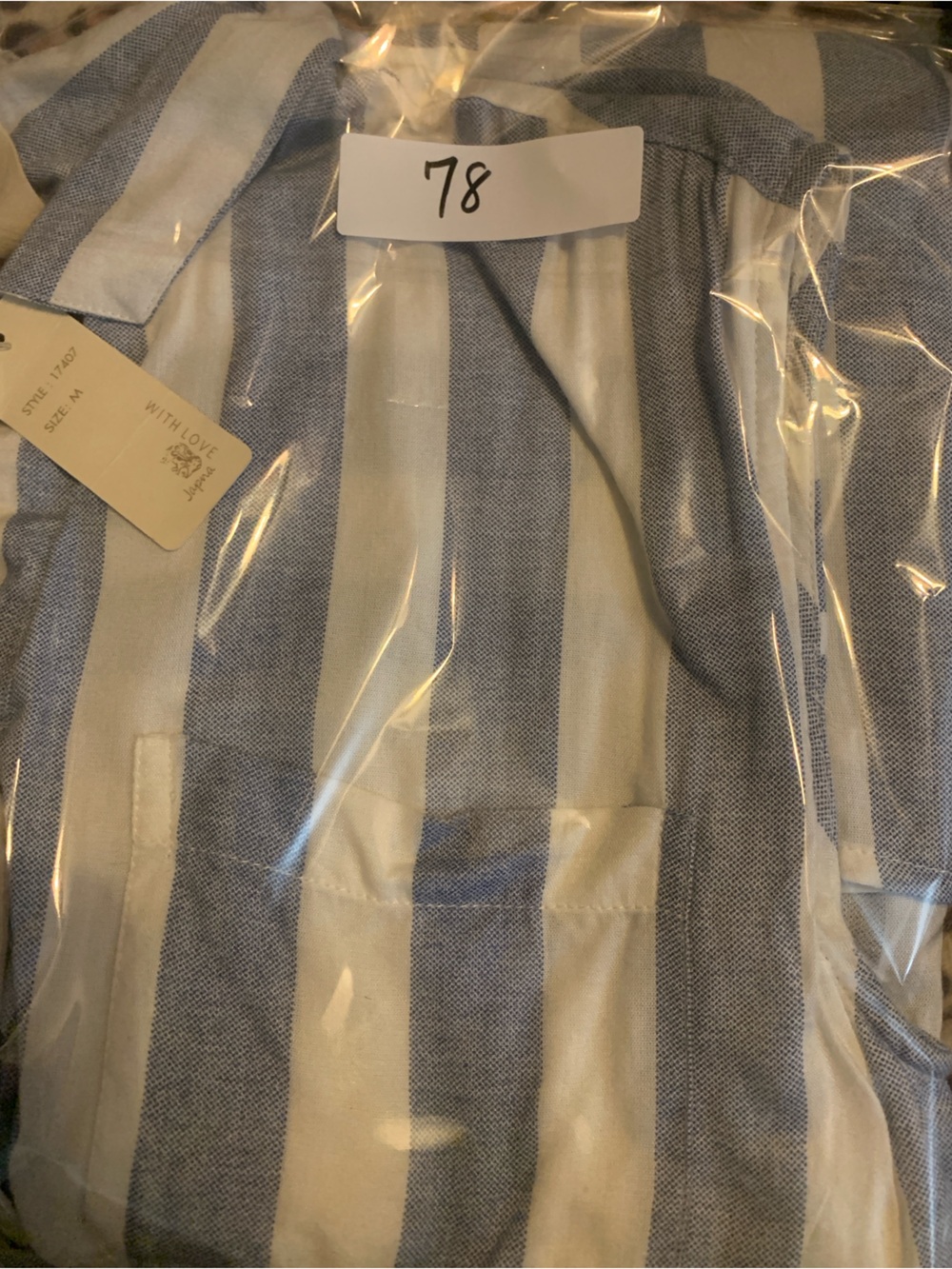 Women’s Japna Blue & White Striped Shirt Dress size Medium - Picture 12 of 12